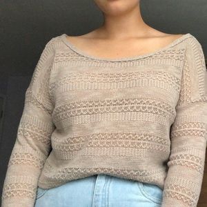 tan sweater